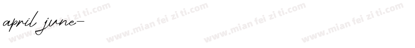 april june字体转换
